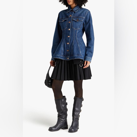 Goldsign ‘Benning’ Peplum Denim Jacket - Picture 3 of 7